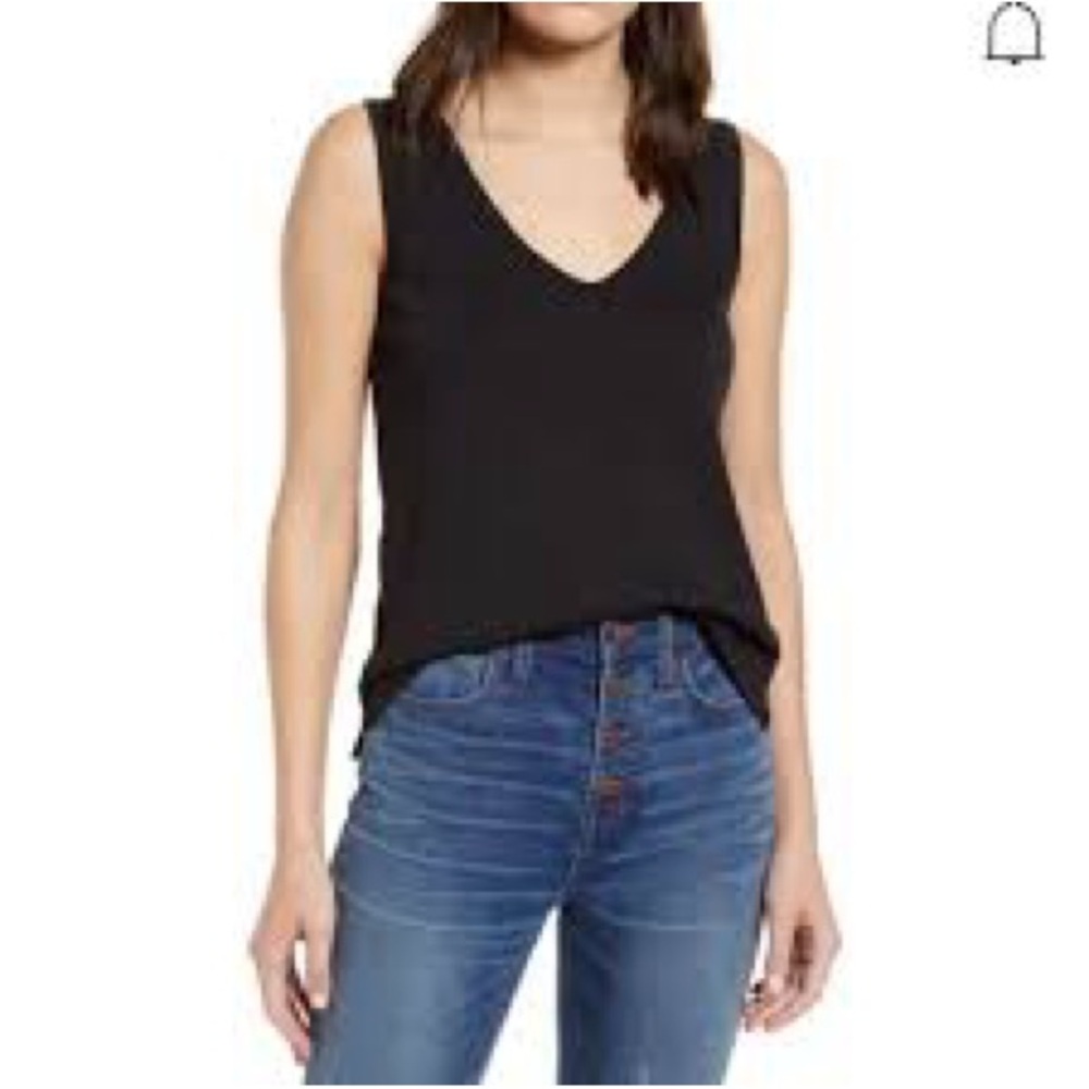 Madewell Tomboy V-Neck Tank size Medium